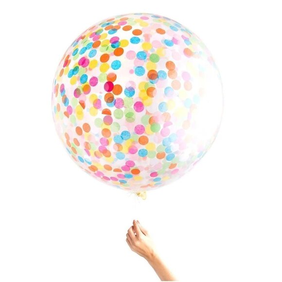 Knot & Bow 36" Jumbo Confetti Balloon Filled with Confetti - Picture 1 of 9